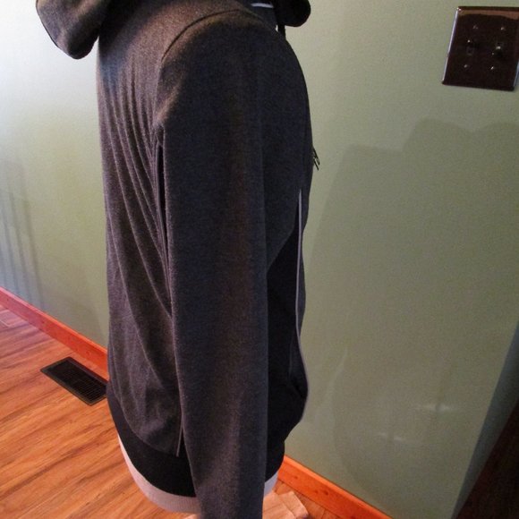 Mens medium Of all Threads Hoodie with Mock turtleneck Black/Gray - Picture 9 of 13